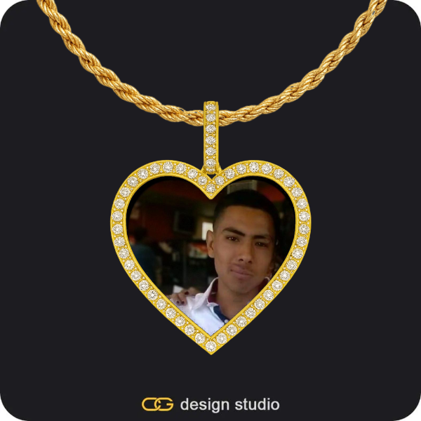 The Essential Hoop Name Earrings: Underline,Butterfly initial necklace - H,Custom Heart Photo Pendant - Gold / Rope