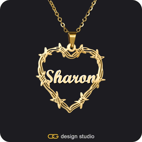 Bichota Heart Name Necklace