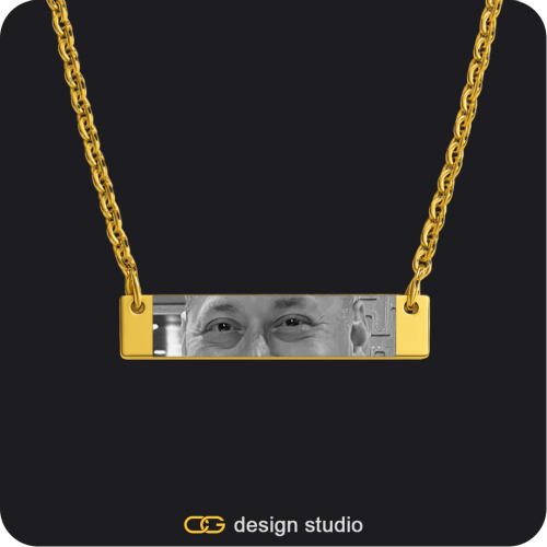 Custom Eyes Necklace - Gold