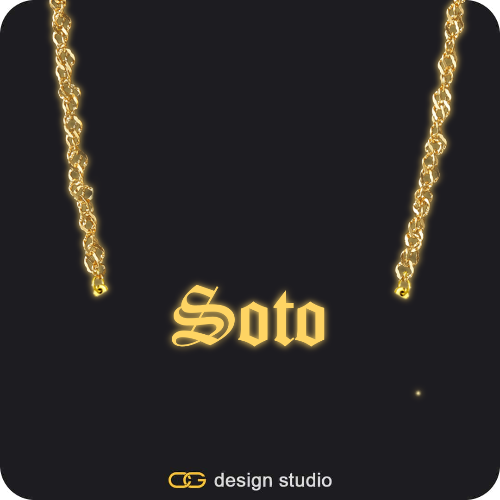 The Essential Name Necklace: Glitter