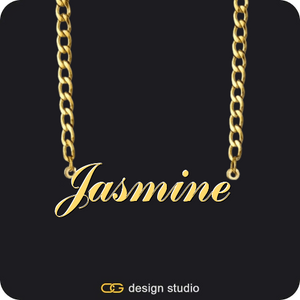 The Essential Name Necklace,Chain Upgrade - 4mm Curb