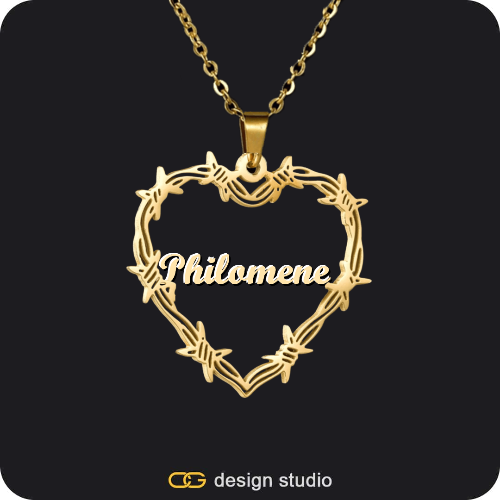 Bichota Heart Name Necklace