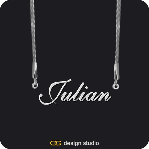 The Essential Name Necklace,Chain Upgrade - Herringbone