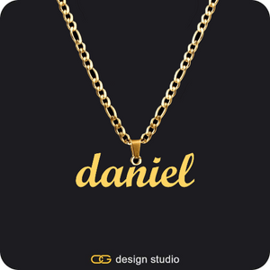 The Essential Name Necklace: Looped,Chain Upgrade - Figarro