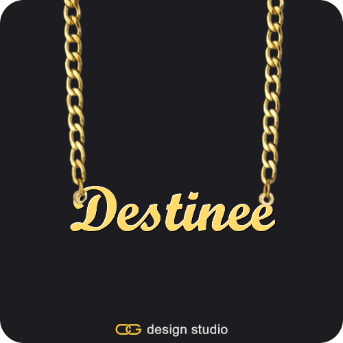 The Essential Name Necklace,Chain Upgrade - 4mm Curb