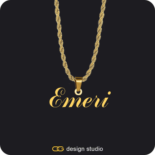 The Essential Name Necklace: Looped,Chain Upgrade - Rope