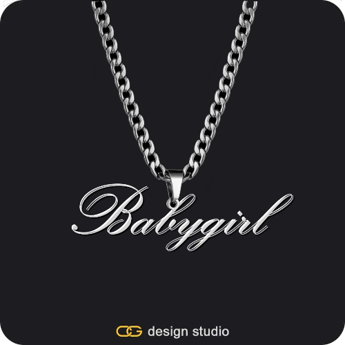 The Essential Name Necklace,Chain Upgrade - 4mm Curb