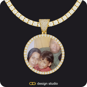 Custom Photo Pendant,Chain Upgrade - Tennis
