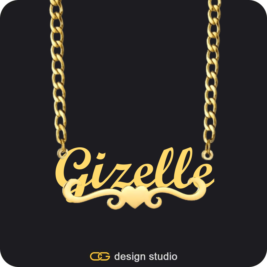 The Essential Name Necklace: Underline,Chain Upgrade - 4mm Curb