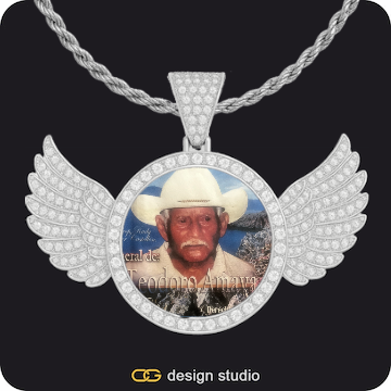 Custom Photo Pendant,Pendant Upgrade - Wings Pendant