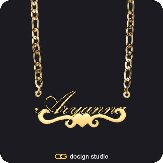 The Essential Name Necklace: Underline,Chain Upgrade - Figarro