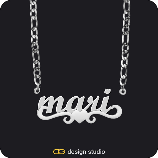 The Essential Name Necklace: Underline,Chain Upgrade - Figarro