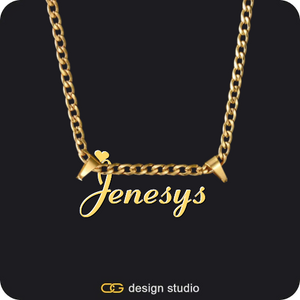 The Essential Name Necklace,Chain Upgrade - 4mm Curb