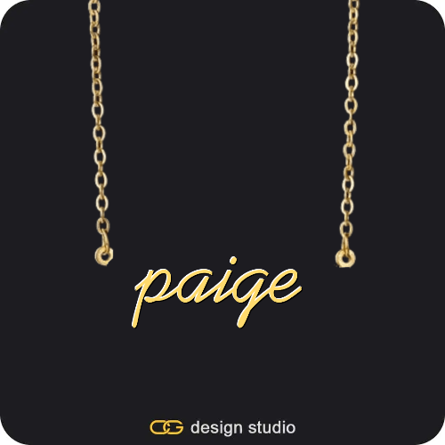 The Essential Name Necklace: Looped,Chain Upgrade - 4mm Curb,The Essential Name Necklace