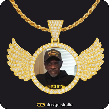 Custom Photo Pendant,Pendant Upgrade - Wings Pendant