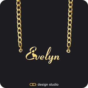 The Essential Name Necklace,Chain Upgrade - 4mm Curb