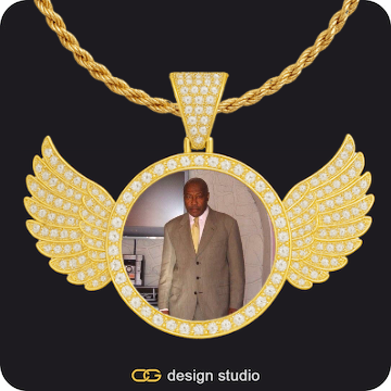 Custom Photo Pendant,Pendant Upgrade - Wings Pendant