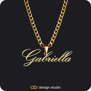 The Essential Name Necklace,Chain Upgrade - 4mm Curb