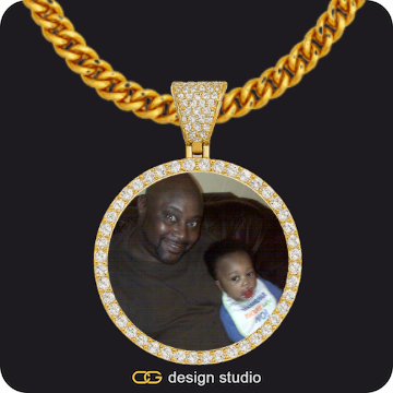 Custom Photo Pendant,Chain Upgrade - 5mm Cuban,Custom Photo Pendant