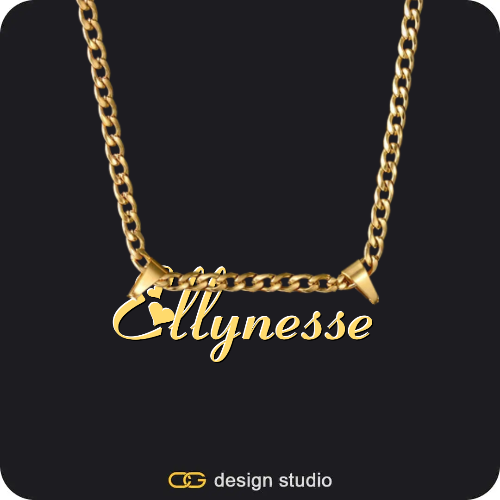 The Essential Name Necklace,Chain Upgrade - 4mm Curb