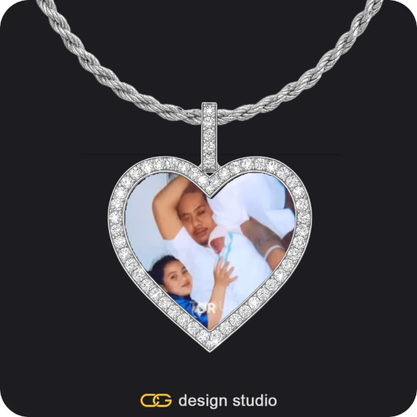 The Essential Name Necklace: Underline,The Essential Name Necklace: Double Layer,Custom Heart Photo Pendant - Silver / Rope,Drip Letter - A / Gold,The Essential Name Necklace: Looped,Chain Upgrade - Figarro