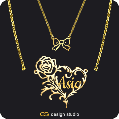 Drip Letter - A / Gold,The Rose Petal Name Necklace - Gold,Item Personalization