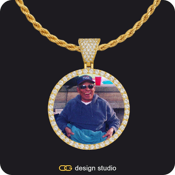 Baguette Letter - P / Gold,Custom Photo Pendant