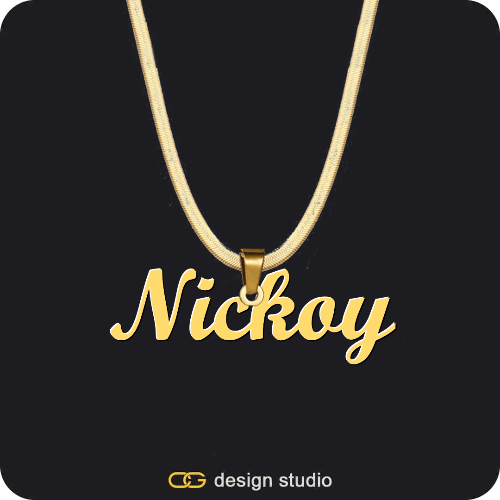 The Essential Name Necklace,Chain Upgrade - Herringbone