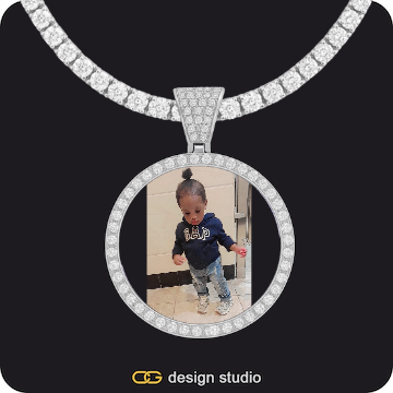 Custom Photo Pendant,Chain Upgrade - Tennis