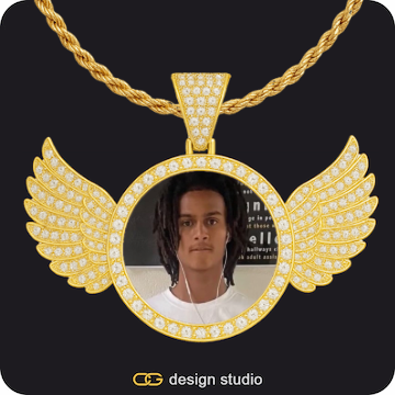 Custom Photo Pendant,Pendant Upgrade - Wings Pendant