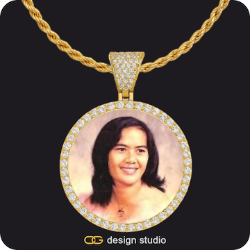 Baguette Letter - P / Gold,Custom Photo Pendant