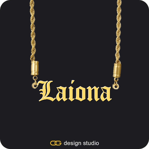 The Essential Name Necklace,Chain Upgrade - Rope