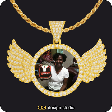 Custom Photo Pendant,Pendant Upgrade - Wings Pendant