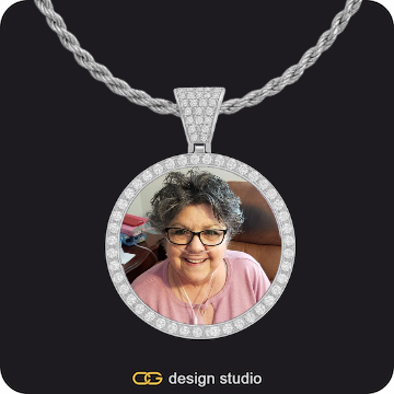 Custom Heart Photo Pendant - Silver / Rope,Custom Photo Pendant