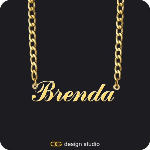 Custom Photo Pendant,The Essential Name Necklace: Mens,The Essential Name Necklace,Chain Upgrade - 4mm Curb,Custom Eyes Necklace - Gold