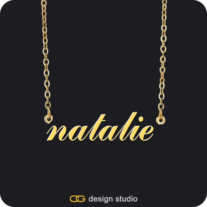 The Essential Name Necklace,Chain Upgrade - 4mm Curb,The Essential Name Necklace
