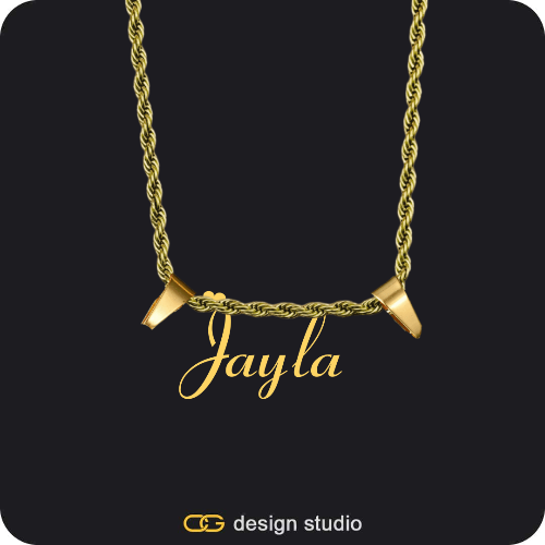 The Essential Name Necklace: Double Loop