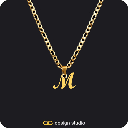 The Essential Name Necklace: Looped,Chain Upgrade - Figarro