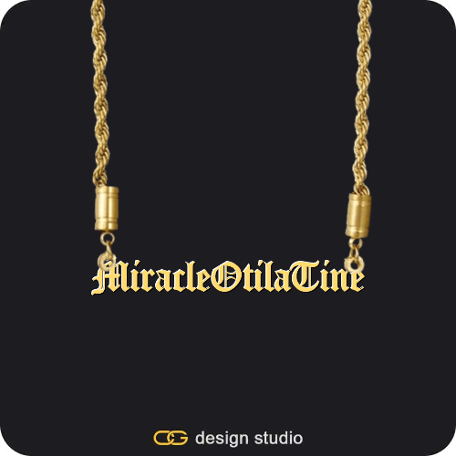 The Essential Name Necklace,Chain Upgrade - Rope