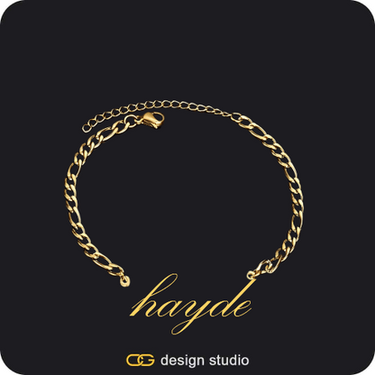 The Essential Name Necklace: Underline,Chain Upgrade - 4mm Curb,The Essential Name Bracelet,The Essential Name Bracelet,The Heartfelt Initial Ring