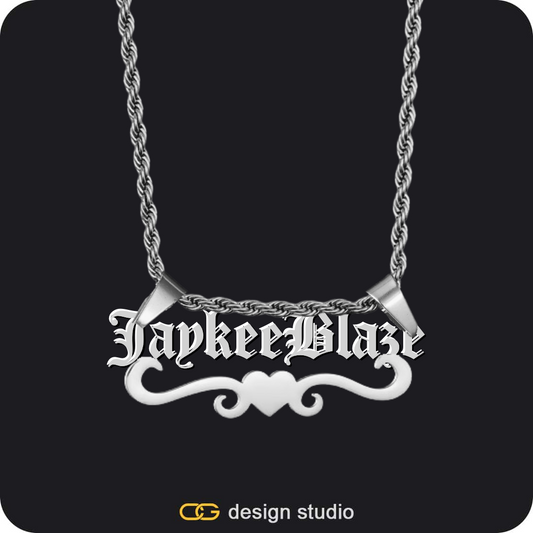 The Essential Name Necklace: Underline,Chain Upgrade - Rope