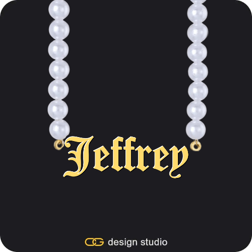 The Essential Name Necklace,Chain Upgrade - Pearl,The Essential Name Bracelet