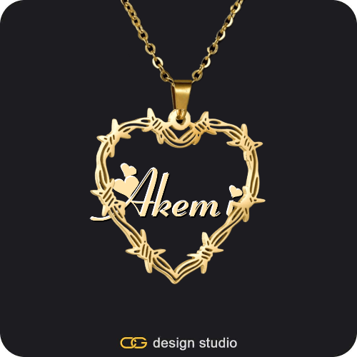 Bichota Heart Name Necklace