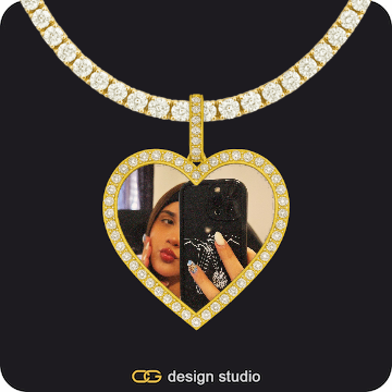 Custom Photo Pendant,Chain Upgrade - Tennis,The Essential Name Bangle