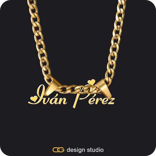 The Essential Name Necklace,Chain Upgrade - 5mm Cuban