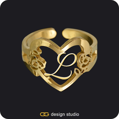 The Heartfelt Initial Ring,The Essential Name Necklace: Double Layer,The Essential Name Bracelet