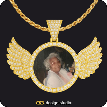Custom Photo Pendant,Pendant Upgrade - Wings Pendant
