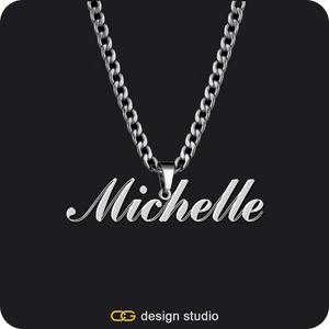 The Essential Name Necklace,Chain Upgrade - 4mm Curb
