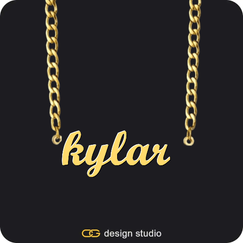 The Essential Name Necklace,Chain Upgrade - 4mm Curb