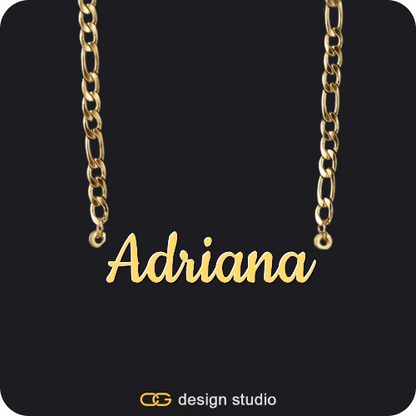 The Essential Name Necklace,Chain Upgrade - Figarro,The Essential Name Necklace